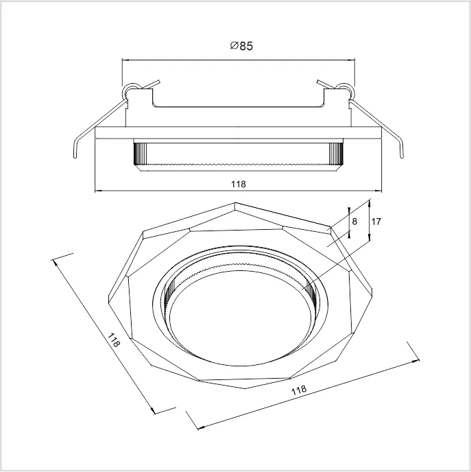 L 08-12 - Светильник GX 53 (LED 4W, песочно-белый)