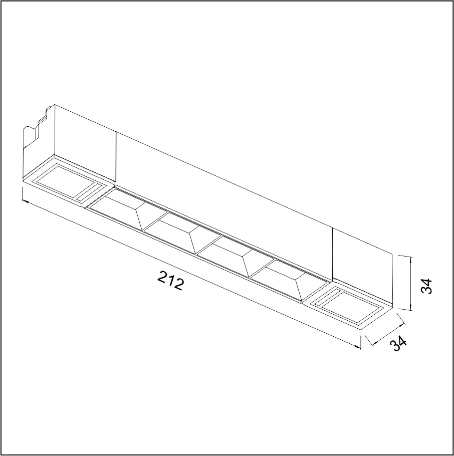 TRL 01-14 - Светильник трековый 230v 12W 4000K (черный)