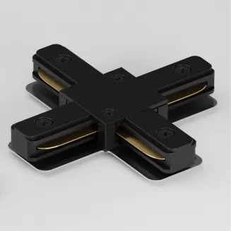 IC 01-8 - Соединитель "X"для однофазной трековой шины (черный)