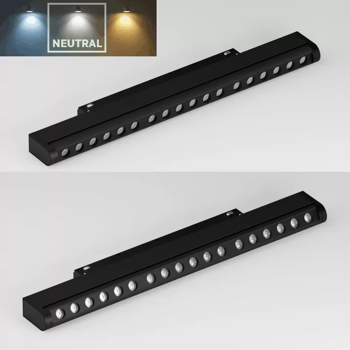 ML 05-2 - Магнитный трековый светильник 48V 18W 4000К (черный)