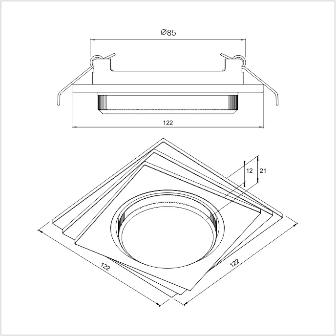 L 08-14 - Светильник GX 53 (LED 4W, песочно-белый)