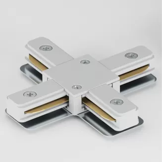 IC 01-7 - Соединитель "X"для однофазной трековой шины (белый)