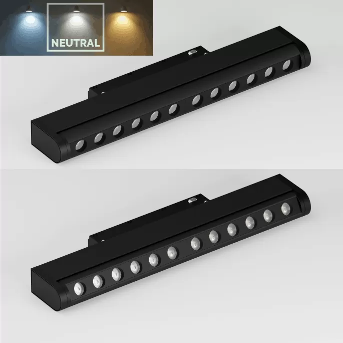 ML 05-1 - Магнитный трековый светильник 48V 12W 4000К (черный)