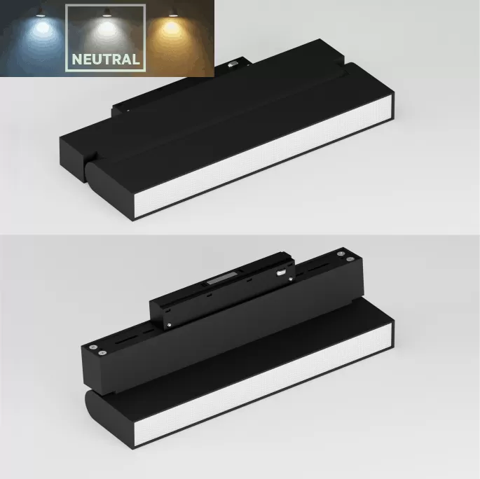 ML 04-3 - Магнитный трековый светильник 48V 12W 4000К (черный)