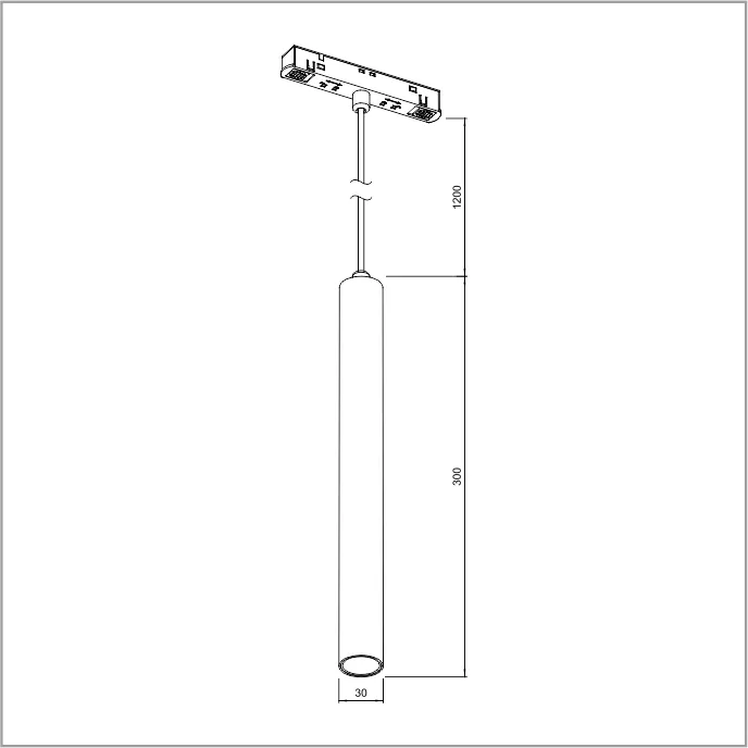 ML 07-2 - Магнитный трековый светильник 48V 10W 4000К (черный)