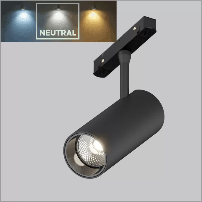 ML 06-1 - Магнитный трековый светильник 48V 15W 4000К (черный)