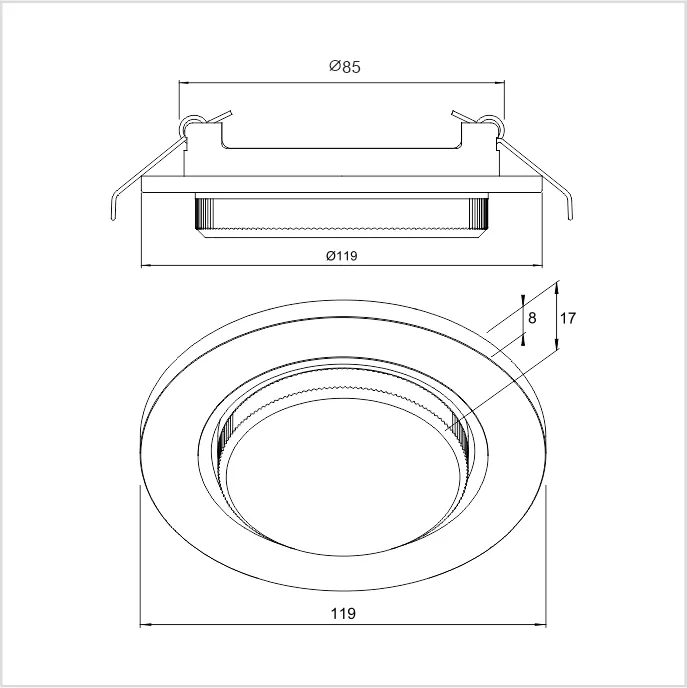 L 08-10 - Светильник GX 53 (LED 4W, песочно-белый)